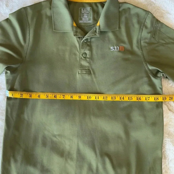 5.11 PINNACLE SHORT SLEEVE Green POLO 100% polyester size smalll - Picture 12 of 16